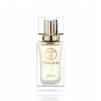 Detaliu flacon TIMSS W 402 Interygoe inspirat din HFC Devil's Intrigue apa de parfum, evidențiind eticheta și pulverizatorul.