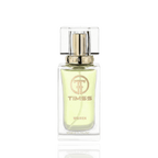 Detaliu flacon TIMSS W 406 L Interdet inspirat din Givenchy L'Interdit apa de parfum, evidențiind eticheta și pulverizatorul.