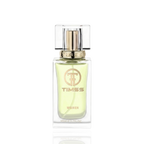 Detaliu flacon TIMSS W 406 L Interdet inspirat din Givenchy L'Interdit apa de parfum, evidențiind eticheta și pulverizatorul.