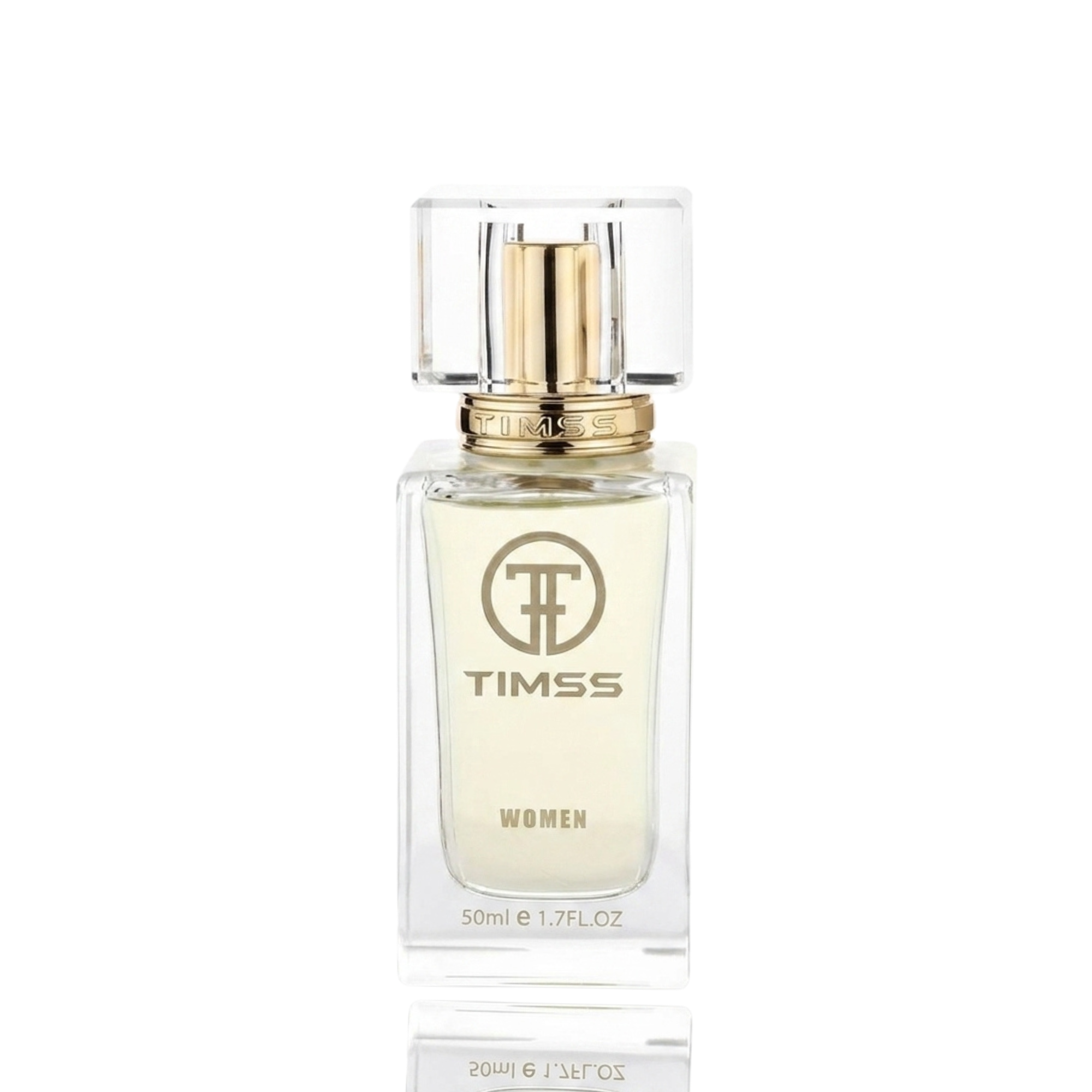 Detaliu flacon TIMSS W 416 Liyton inspirat din Parfums de Marly apa de parfum, evidențiind eticheta și pulverizatorul.