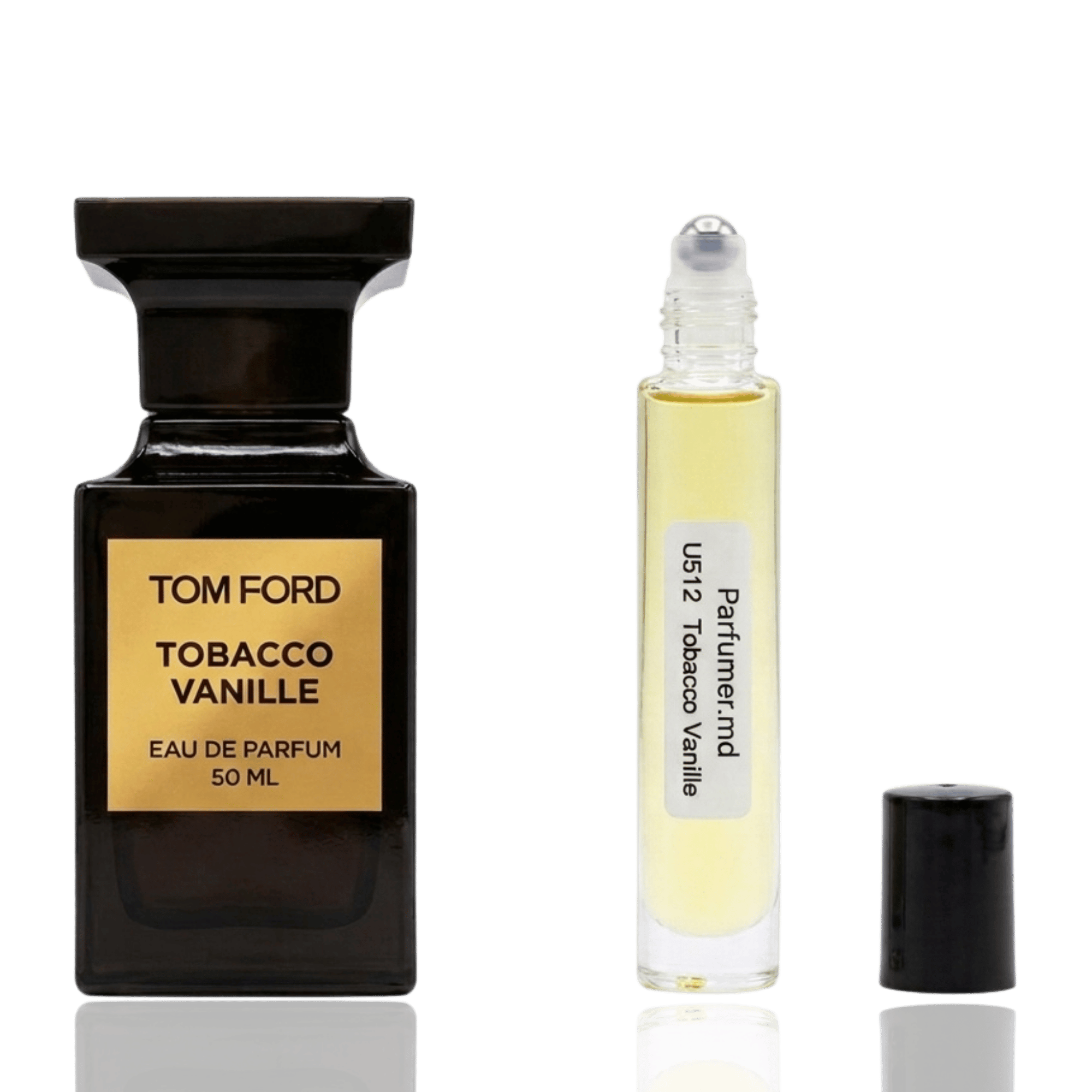 U 512 TOBACCO VANILLE inspirat de Tom Ford Tobacco Vanille ulei de parfum unisex 10 ml flacon frontal.