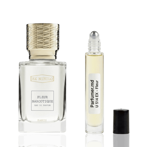 U 514 EX - FLEUR inspirat de Ex Nihilo Fleur Narcotique ulei de parfum unisex 10 ml flacon frontal.